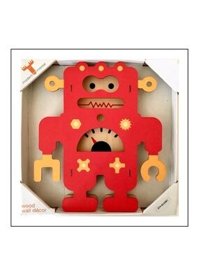 Kid’s 3D Robot Wooden Wall Hanging by Modern Moose